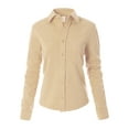 thumbnail image 1 of MixMatchy Women's Fleece Button Down Casual Long Sleeve Shacket Shirt Jacket, 1 of 4