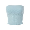 thumbnail image 1 of MixMatchy Women's Floral Print Eyelet Tube Top, 1 of 1