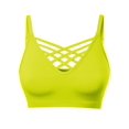 thumbnail image 1 of MixMatchy Women's Front Triple Crisscross Seamless Removable Pad Bralette, 1 of 5