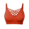 thumbnail image 1 of MixMatchy Women's Front Triple Crisscross Seamless Removable Pad Bralette, 1 of 5