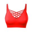 thumbnail image 1 of MixMatchy Women's Front Triple Crisscross Seamless Removable Pad Bralette, 1 of 5