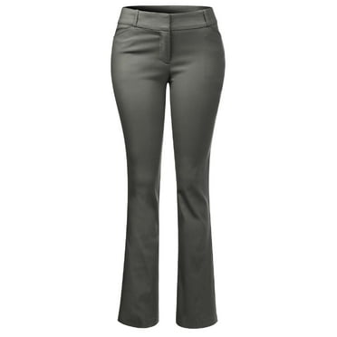MixMatchy Women's High Waist Comfy Stretchy Bootcut Trouser Pants
