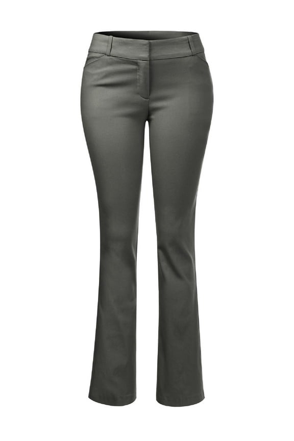 Women's High Waist Comfy Stretchy Bootcut Trouser Pants