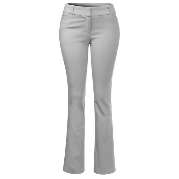 MixMatchy Women's High Waist Comfy Stretchy Bootcut Trouser Pants