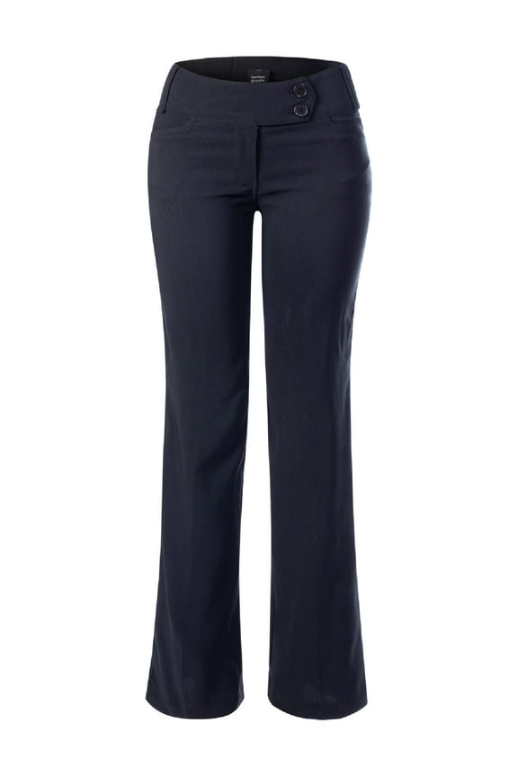 Women's High Waist Slim Boot-Cut Stretch Office Pants Trousers