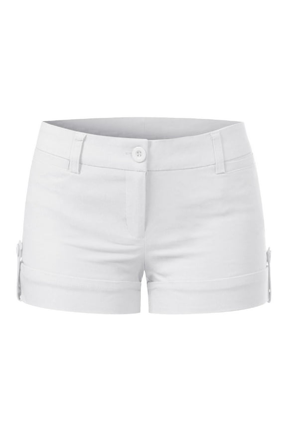 Women's Lightweight Body Enhancing Comfort Cuffed Shorts with Pockets