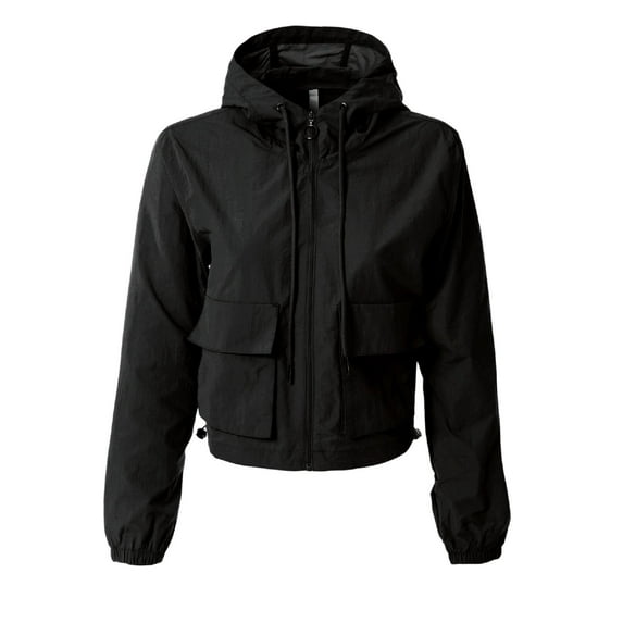 MixMatchy Women's Lightweight Cropped Jackets Yoga Quick Dry Windbreaker Zipper Jackets Workout Running Hoodie Jackets