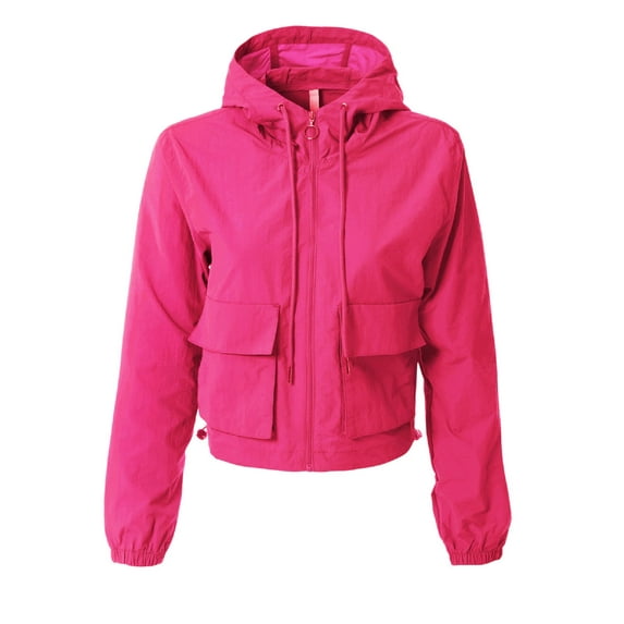 MixMatchy Women's Lightweight Cropped Jackets Yoga Quick Dry Windbreaker Zipper Jackets Workout Running Hoodie Jackets