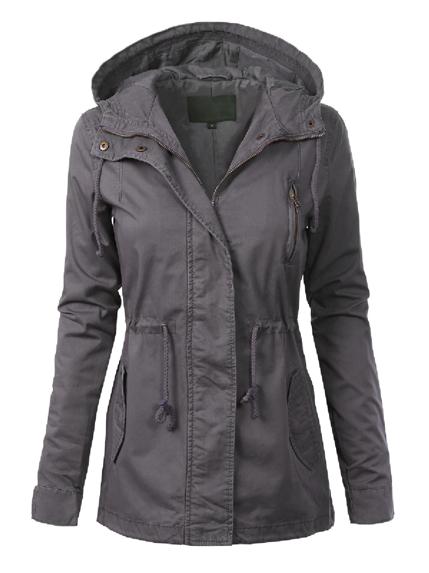 Olive green anorak jacket women's discount