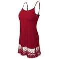 thumbnail image 1 of MixMatchy Women's Long Line Cami with Lace Extender Camisole Tank Top, 1 of 1