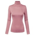 thumbnail image 1 of MixMatchy Women's Long Sleeve Turtleneck Lightweight Pullover Slim Fit Top, 1 of 4