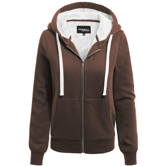 MixMatchy Women's Long Sleeve Zip Up Cozy Hoodie Jacket