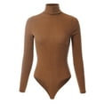 thumbnail image 1 of MixMatchy Women's Long Sleeves Ribbed Sweater Turtleneck Bodysuit Leotard, 1 of 7