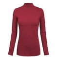 thumbnail image 1 of MixMatchy Women's Mock Neck Long Sleeve Slim Fit Sweater Top, 1 of 3