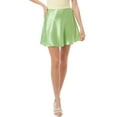 thumbnail image 1 of MixMatchy Women's Satin A Line Mini Slip Skater Skirt, 1 of 1