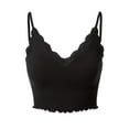 thumbnail image 1 of MixMatchy Women's Scallop Lace Trim Crop Cami Top Bralette, 1 of 4