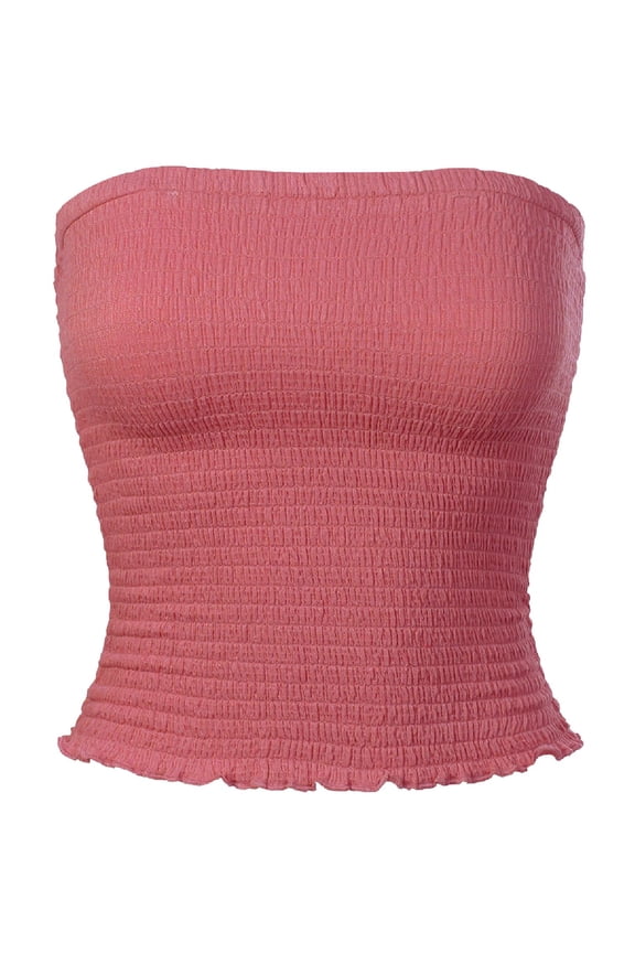 Women's Sexy Strapless Smocked Summer Tube Top