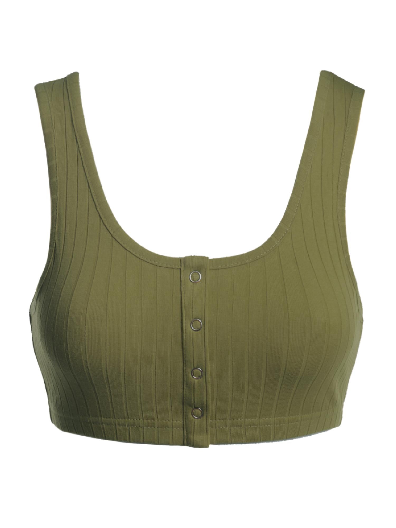 AE Cropped Snap-Front Tank Top