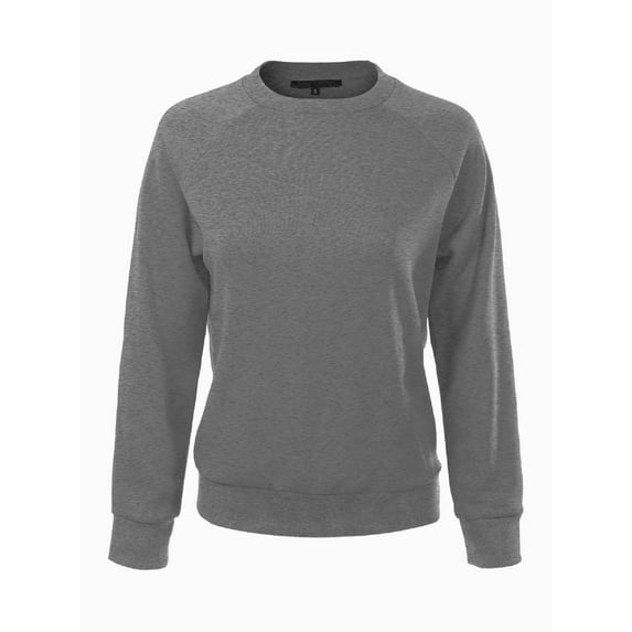 MixMatchy Women's Soft and Comfy Basic Pullover Crewneck Fall Sweatshirt