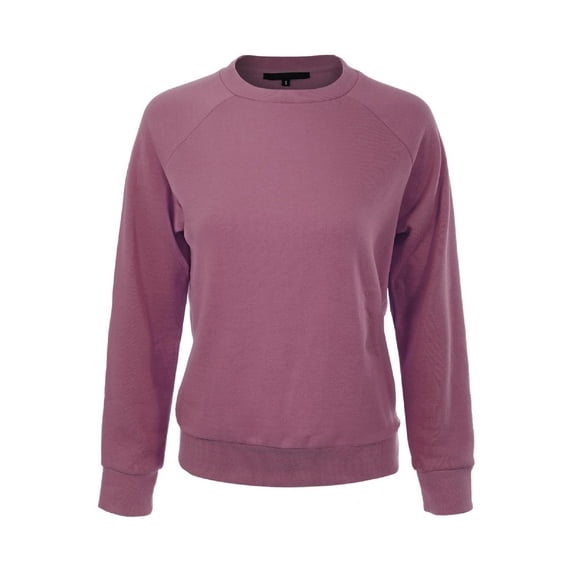 MixMatchy Women's Soft and Comfy Basic Pullover Crewneck Fleece Sweatshirt
