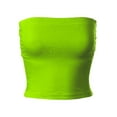 thumbnail image 1 of MixMatchy Women's Solid Casual Summer Side Shirring Scrunched Double Layered Tube Top, 1 of 1