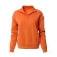 thumbnail image 1 of MixMatchy Women's Solid Cozy Half Zip-Up Pullover Sweater Top, 1 of 7