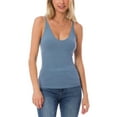 thumbnail image 1 of MixMatchy Women's Solid Sleeveless Rib Knit Scoop Neck Stretch Tank Top, 1 of 5