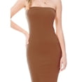 thumbnail image 1 of MixMatchy Women's Strapless Bodycon Sexy Cotton Fitted Mini Dress (Made in USA), 1 of 6