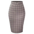 thumbnail image 1 of MixMatchy Women's Stretch Knee Length Midi Bodycon Flower Print Pencil Skirt, 1 of 1
