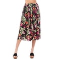 thumbnail image 1 of MixMatchy Women's Summer Floral Print Elastic High Waist Flared Long Skirt, 1 of 6