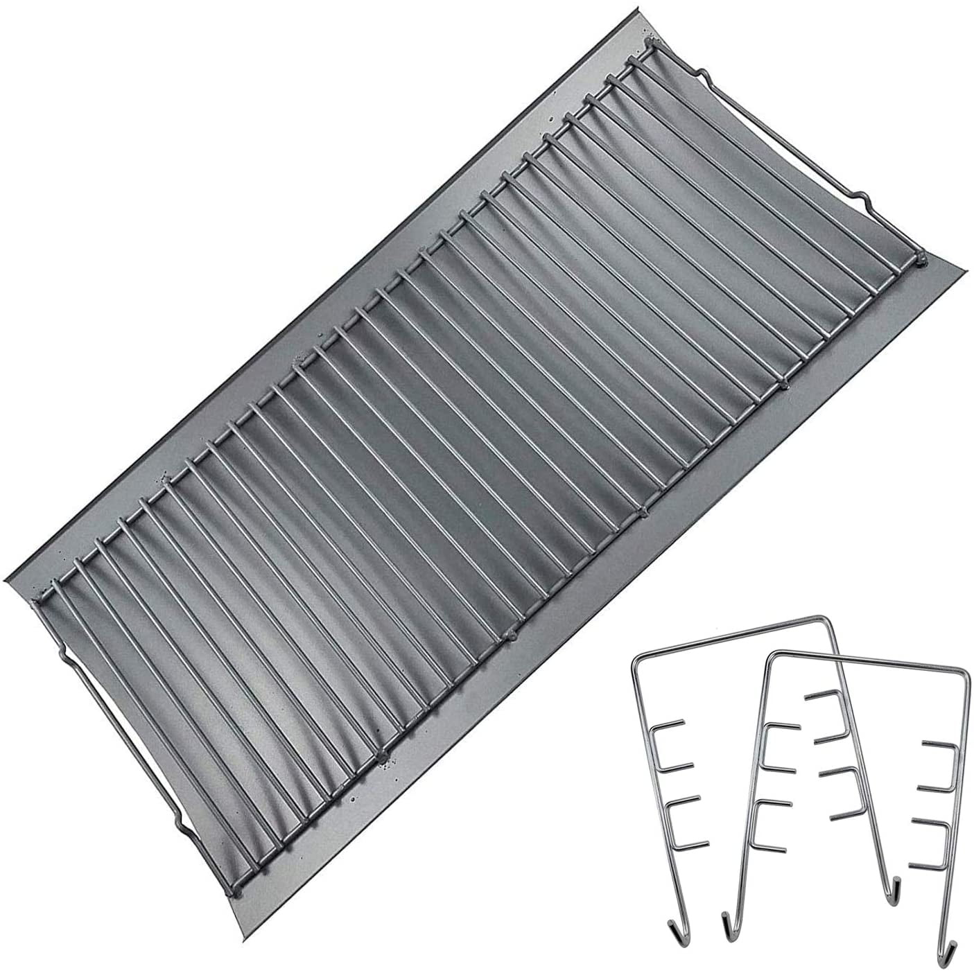 Aschekasten Für Chargriller & Charbroil Grills - Porzellanbeschichtet, Mit Feuerrost-Aufhängern