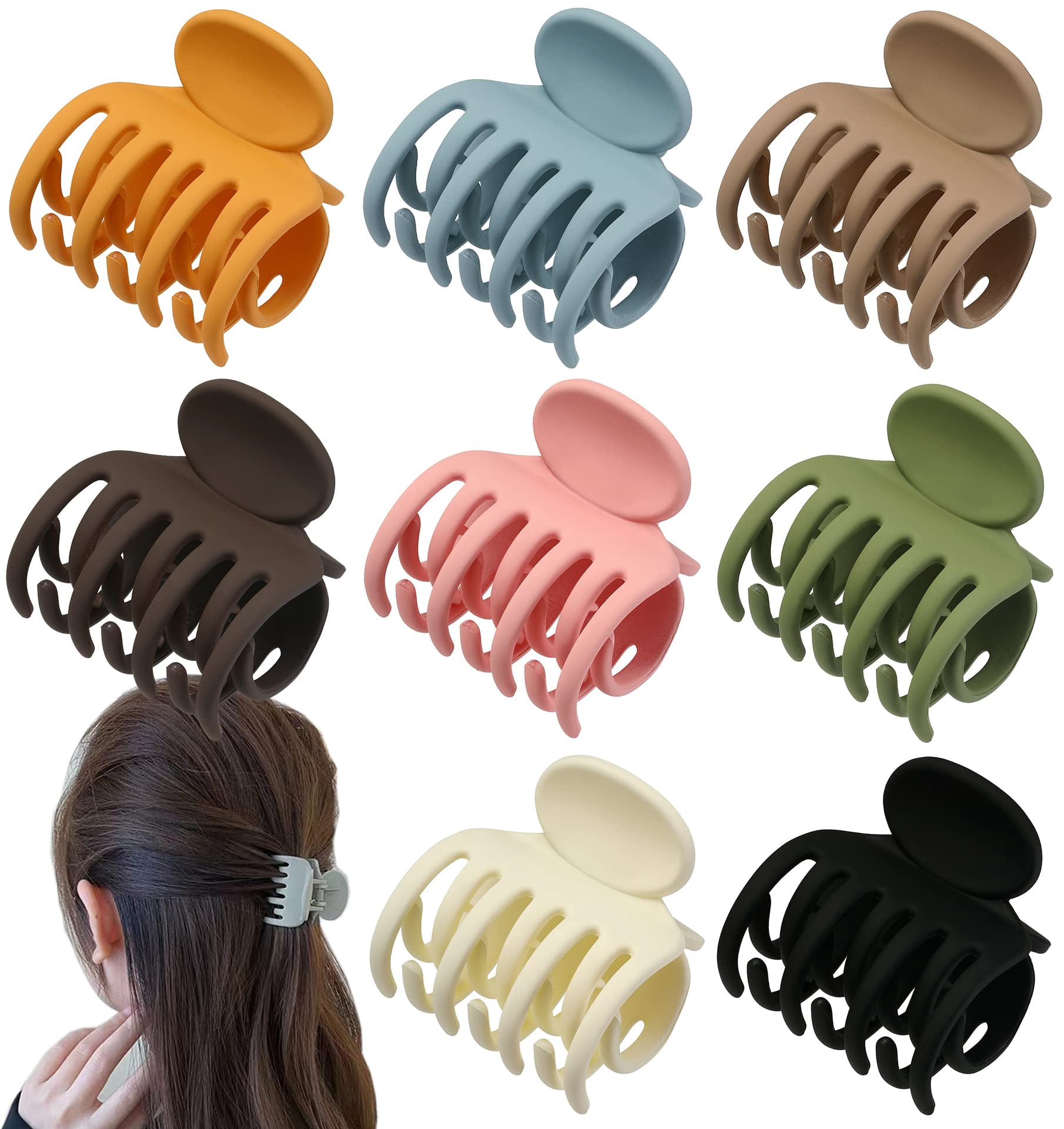 Mixcbe Hair Clips Medium Size Claw Hair Clips for Women Thin Hair No