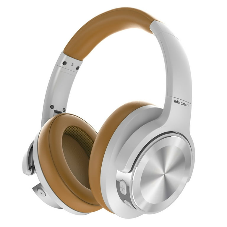 Free Shipping Mixcder E9 Noise Cancelling Headphones Wireless Bluetooth over Ear Headphones with Microphone aptX HD Silver Walmart