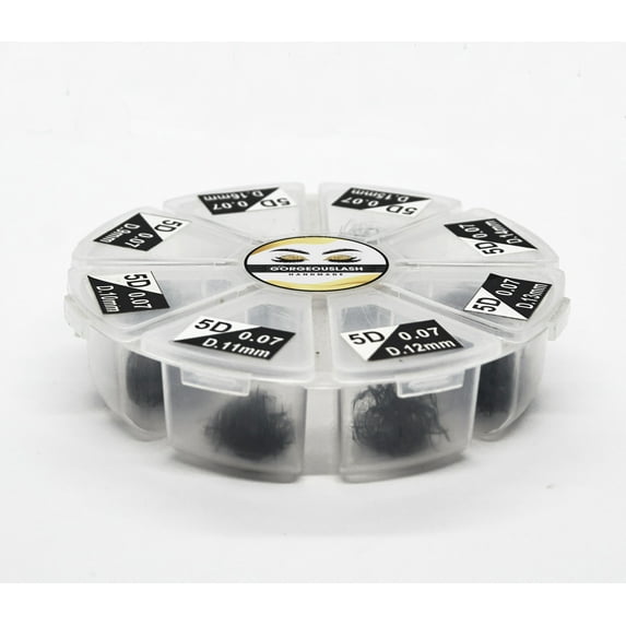 Mixed 5D Lashes. D Curl. 1200 Pre-made Volume Fans. Eyelash Extensions. Handmade!