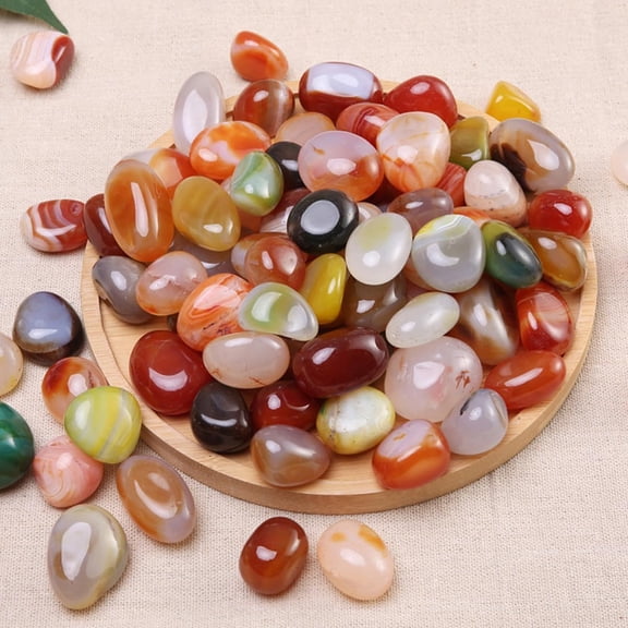 Mixed Agate Stone Tumbled Stones, Natural Bulk Assorted Tumbled Polished Stones, Succulents Bedding, Vase Filler, Landscape Bottom Decoration