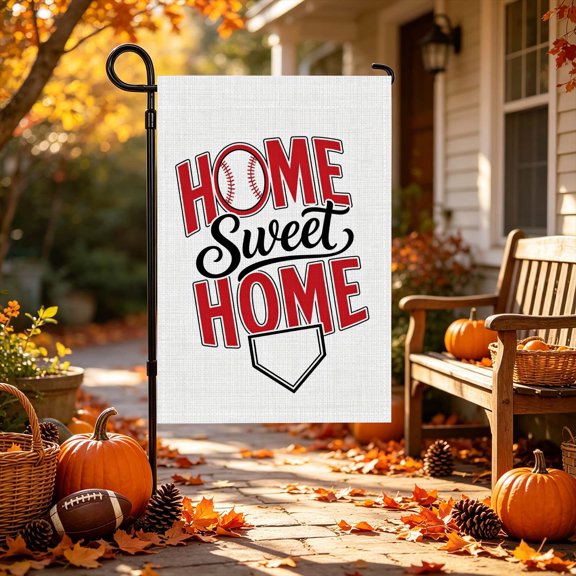 Mixed Ball Sports Home Print Garden Flag,Double Sided Polyester,12x18 inch,No Flagpole,Joyful Courtyard Entryway Sports Decor