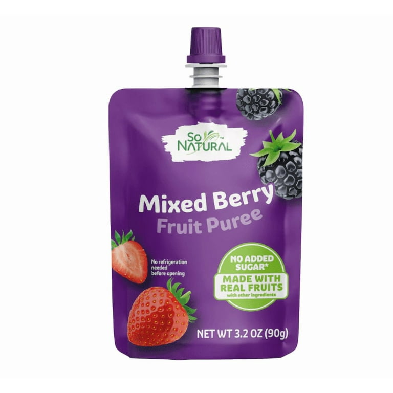 Mixed Berry Fruit Puree Squeeze Pouch Box of 2 ( 3 Boxes