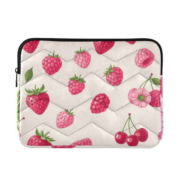 Mixed Berry Printed Laptop Sleeve 13-14 Inch Computer Bag & Laptop Case for Women Men with Zippe for Work Travel