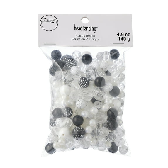 Mixed Black - Clear & White Craft Beads By Bead Landing