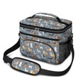 thumbnail image 1 of Mixed Breed Dogs Grey Pattern Insulated Lunch Box for Women Men, Medium Leakproof Cooler Bag with Adjustable Strap, 10"x6.7"x8", 1 of 6