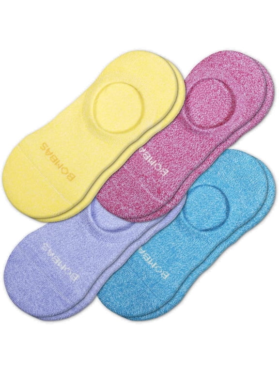 Mixed Brights Cushioned No Show Sock 4-Pack, Medium