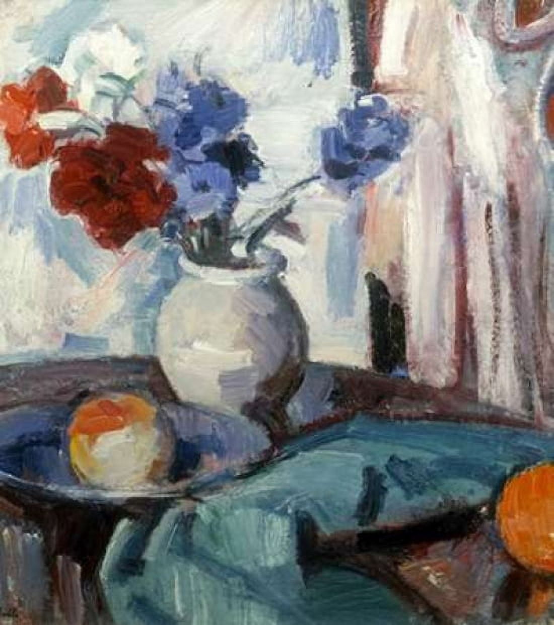 Mixed Carnations and Cornflowers Canvas Art - Samuel John Peploe (24 x 24)