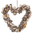 thumbnail image 1 of Mixed Cay Cay Shells Heart Wreath Nautical Decor 6", 1 of 1