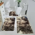 thumbnail image 1 of Mixed Color Bath Mats 3 Set Winter Bathroom Rugs For 3 Pcs Toilet Mats Soft Water Absorption Non Slip Thick Washable Easy To Dry Dark, 1 of 6