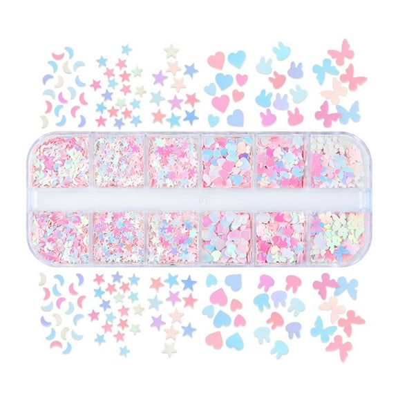 Mixed Color Glitters Epoxy Resin Filling Colorful Filler Star Heart Sequins for Jewelry Making Art Decors