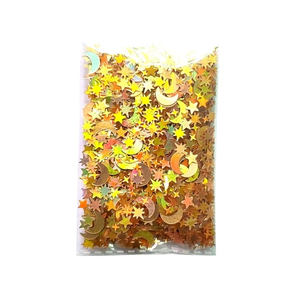 Mixed Color Paper Confetti, Assorted Stars & Shapes Gradual Color Paper Scraps for Party Decorations, Hand Thrown Confetti for Birthday, Wedding, Festival, Celebration