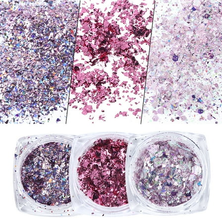 Mixed Color Platinum Shards Mixed Laser Nail Glitter