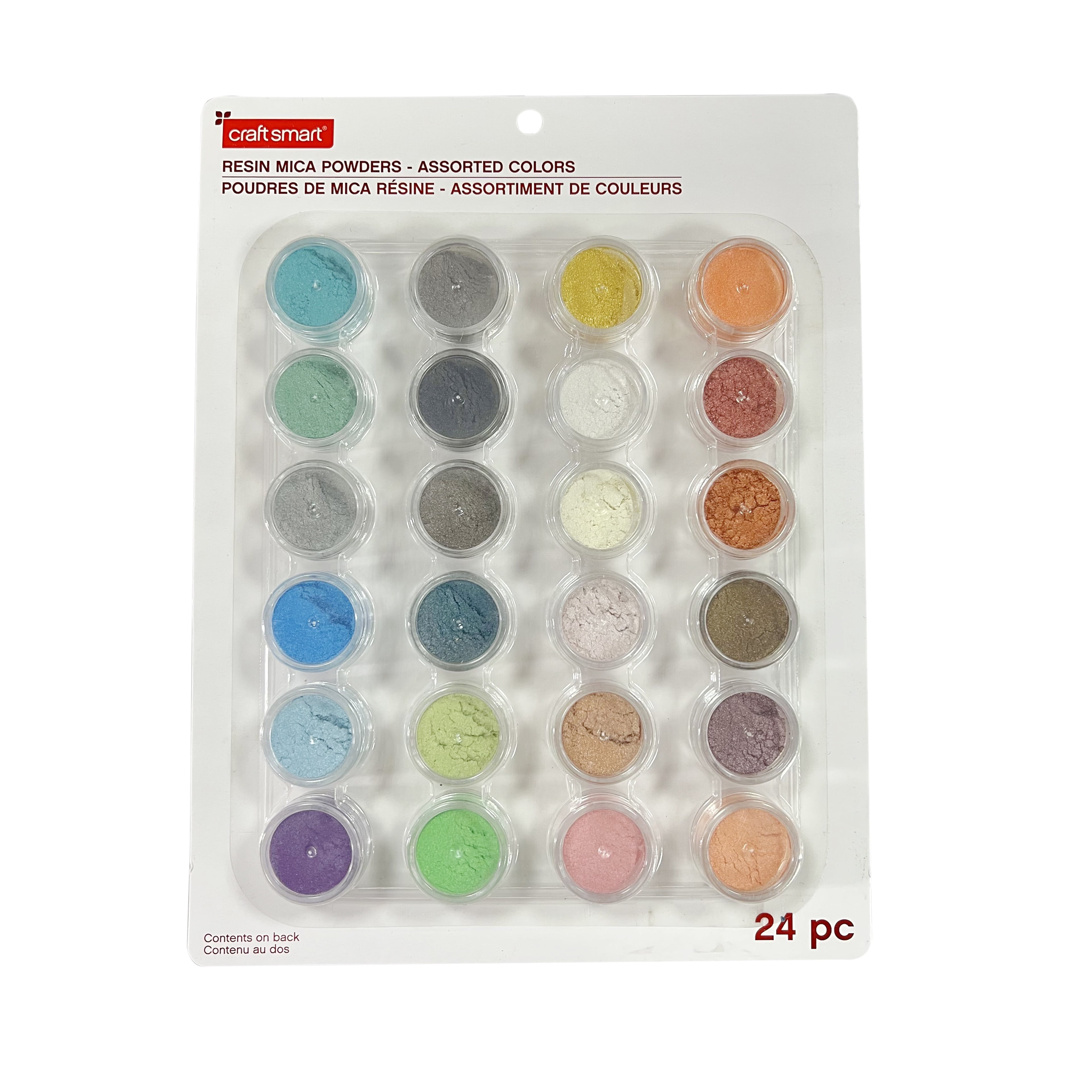 Mixed Color Resin Mica Powders by Craft Smart – 0.05 oz Containers - Assorted Colors – Ideal for Resin Casting - Jewelry & DIY Crafts - 6 Pack (24 per Pack - 144 Total)
