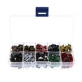 thumbnail image 1 of Mixed Colors 8mm Square Scrawl Rivets And Studs Punk Metal Square Claw Studs And s Box For Clothing Shoes Bags Leather Craft DIY Accessories, 1 of 6