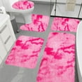 thumbnail image 1 of Mixed Colors Bathroom Rug Set | 5-Piece Plush Toilet & Bath Mats | Ultra Soft, Water Absorbent & Non-Slip | Machine Washable | Modern Style, 1 of 8